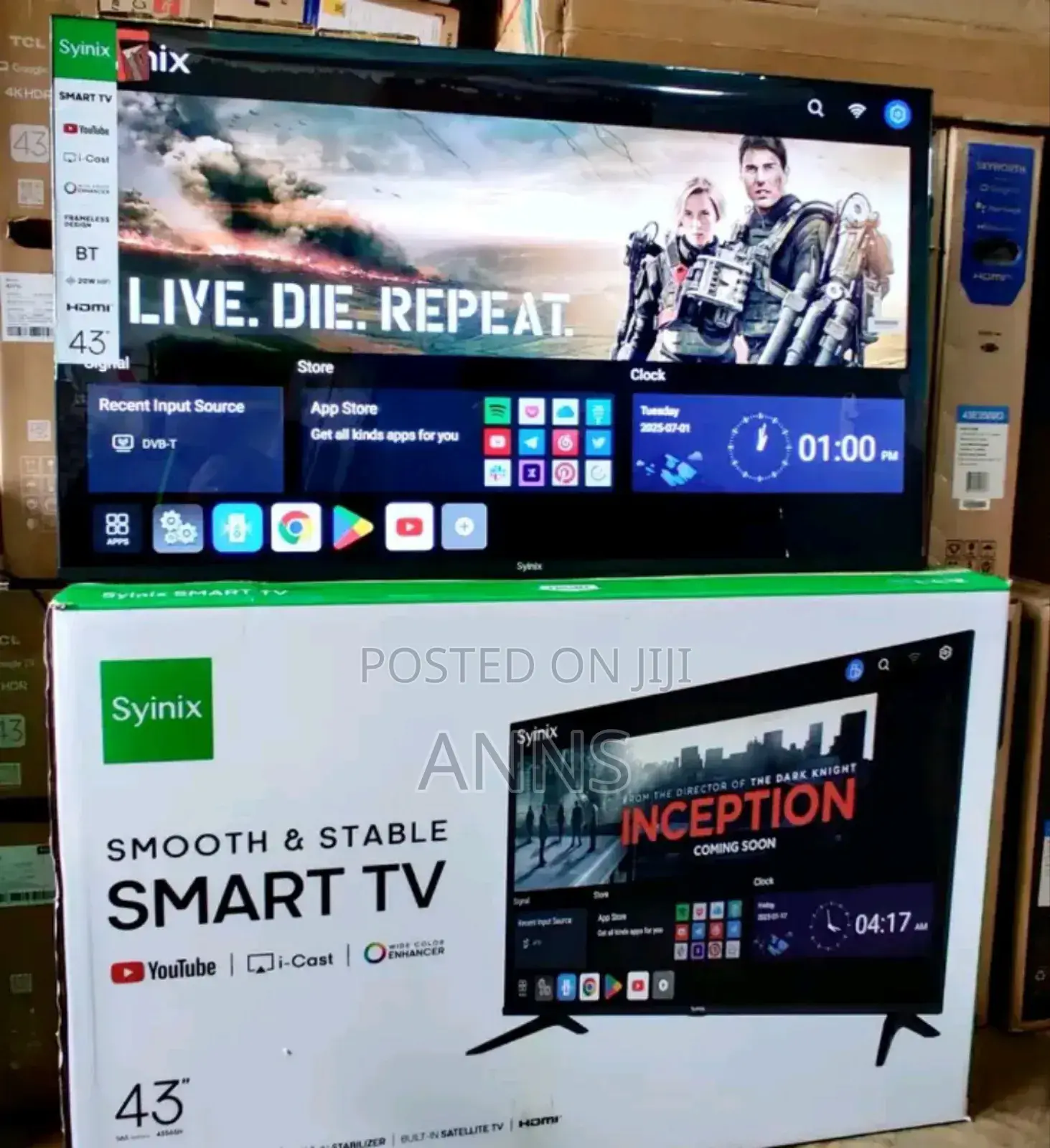 I-Cast Inbuilt Syinix 43 Inch Smart Tv