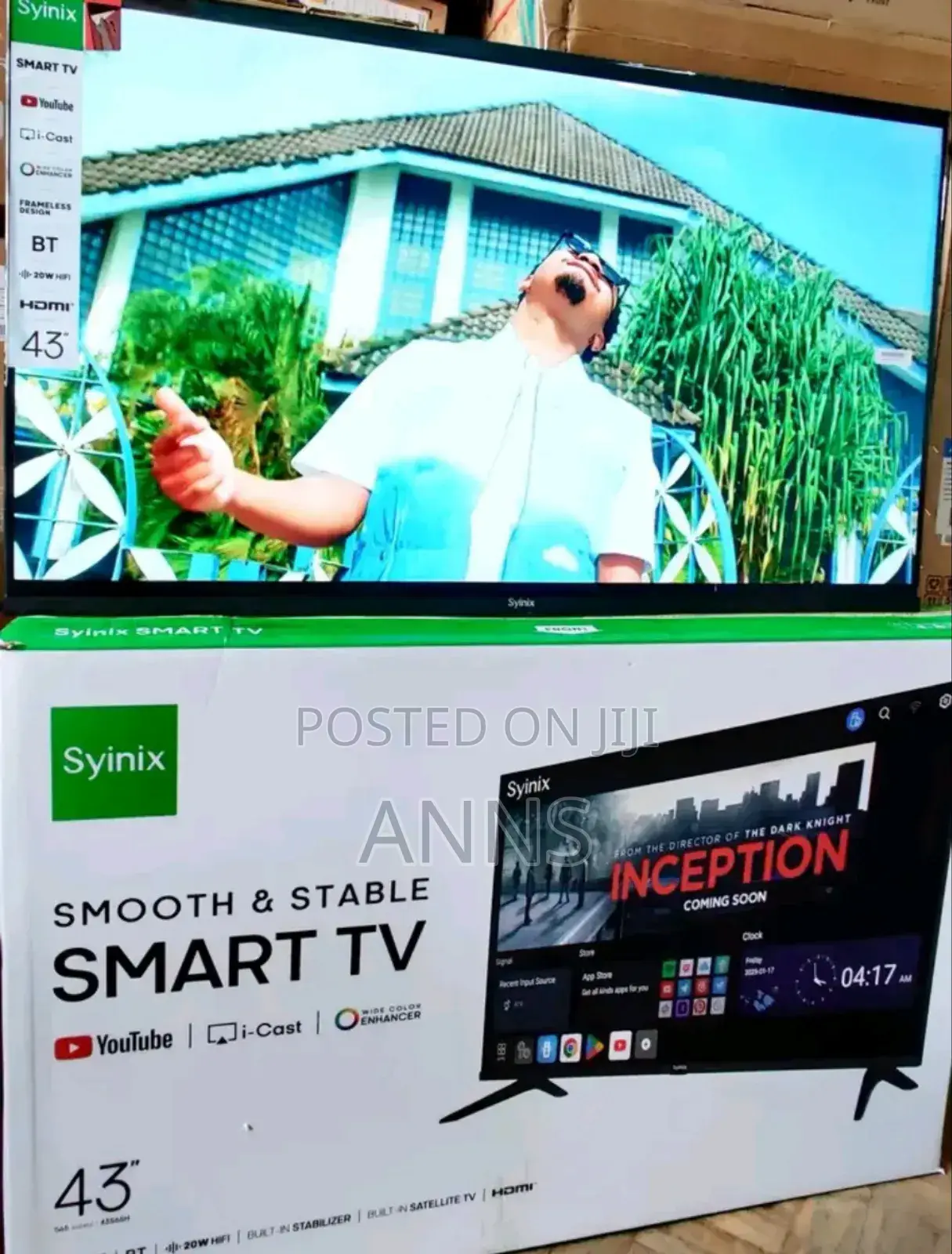 I-Cast Inbuilt Syinix 43 Inch Smart Tv