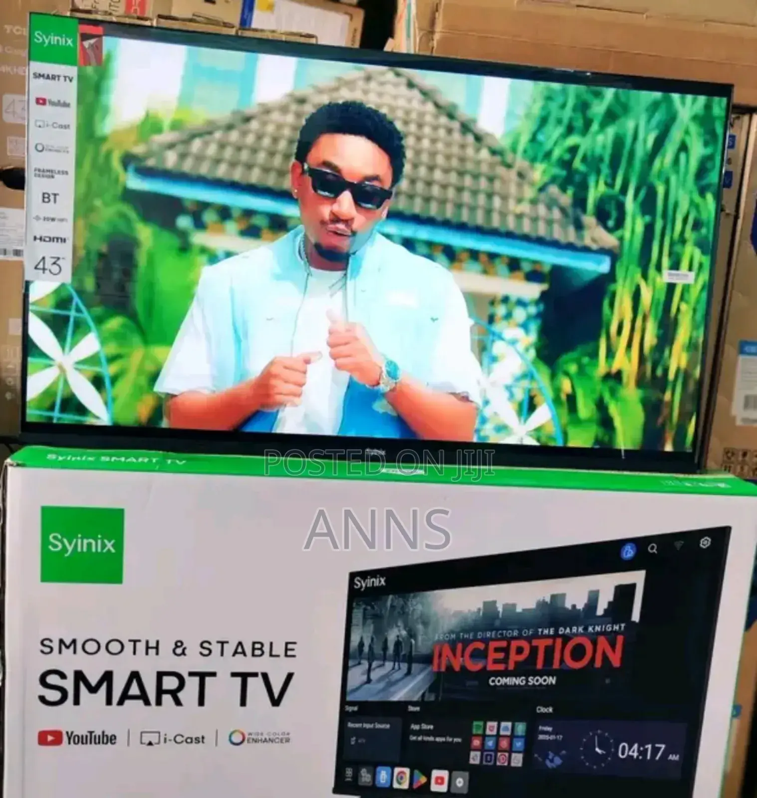 Frameless 43inch Smart Tv Syinix