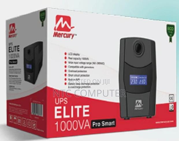 Mercury Elite 1000 Pro Smart Offline Ups -600w, 2 X Universal Sockets