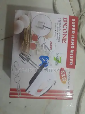 7 Speeds Ipcone Hand Mixer - 260w, Blends, Whips, and Folds