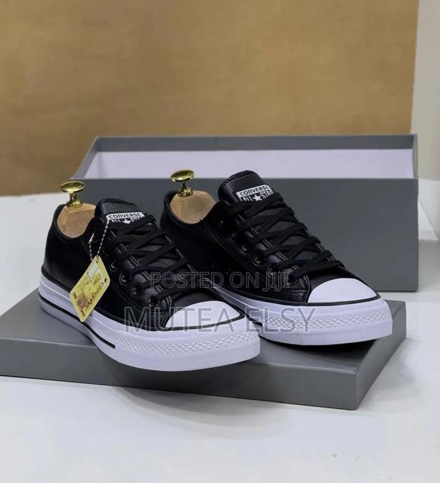 Black Dark Chocolate Brawn Converse Shoes - thumbnail 2