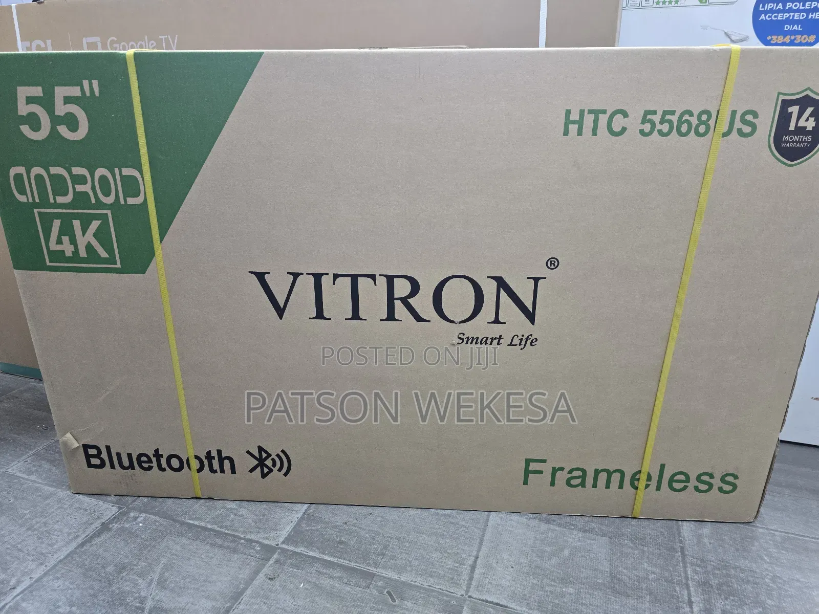 Vitron 5568us 55 Inch Frameless 4kuhd Smart Android Tv,Bluetooth
