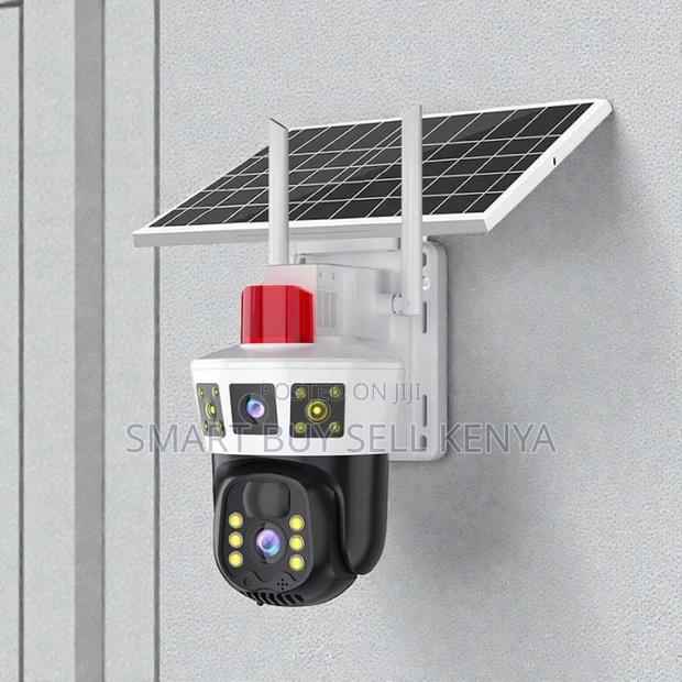 High Definition 3mp Hd Dual Lens 4g PTZ Rotating Solar Camera