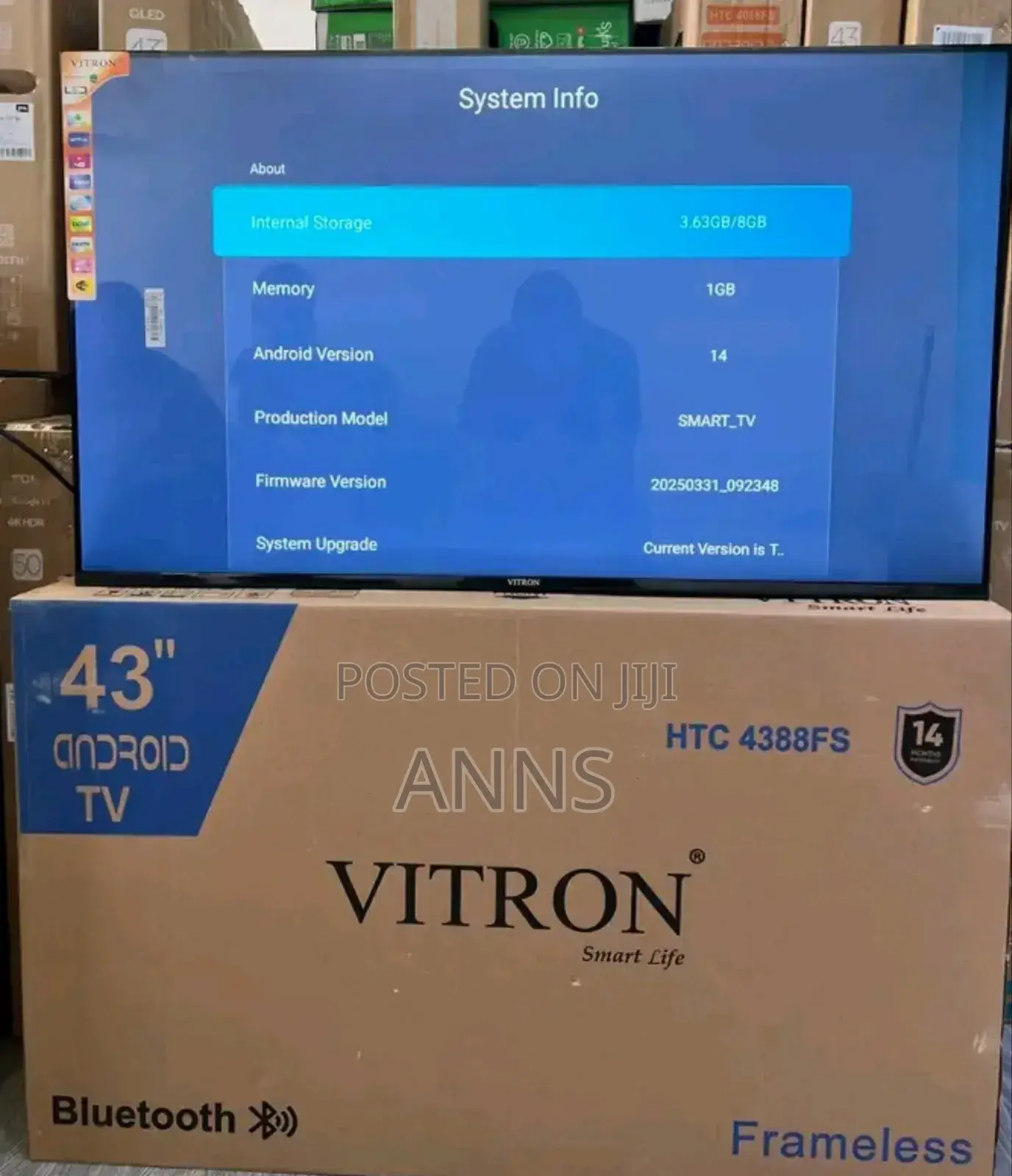 Bluetooth Enabled Brand New 43 Inch Vitron Tv
