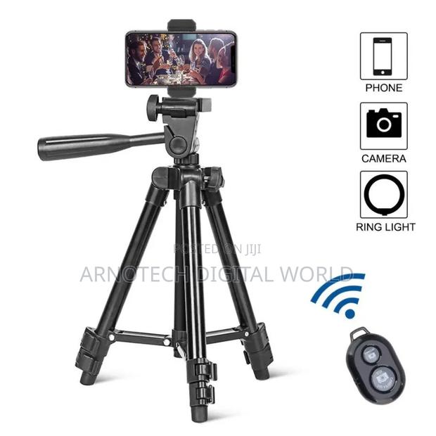 Portable Camera/Phone Tripod With 3way Head Tripod With Remote Control - thumbnail 2
