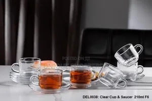 Cf001l12 Deli Clear Cup Saucer 210ml