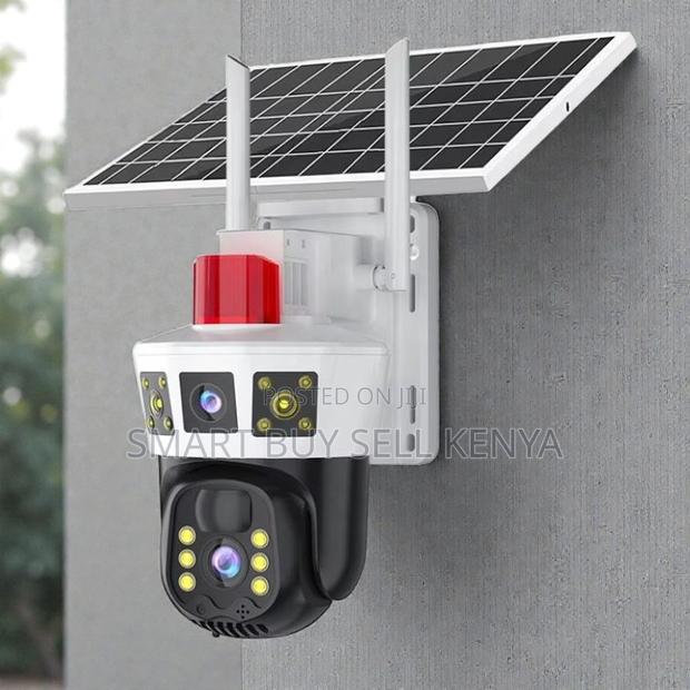 Two-Way Audio Dual Lens 4g PTZ Rotating Outdoor Solar Security Camera