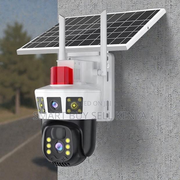 Dual Lens Screen 4g Simcard Solar Camera With PTZ Rotation