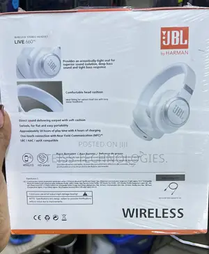 White JBL Live 660 Wireless Headphones