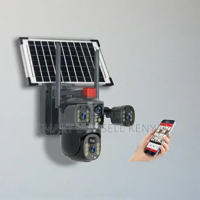 Full Color Night Vision Multiple Lens 4g PTZ Rotating Solar Camera