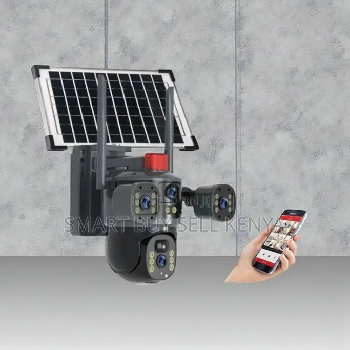 Human Movement Detection Multiple Lens 4g PTZ Outdoor Solar Camera