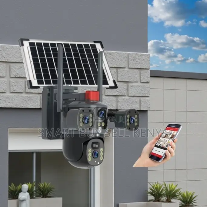 Auto Human Tracking Multiple Lens 4g PTZ Rotating Outdoor Solar Camera