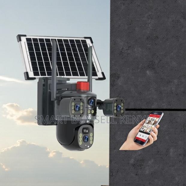 Ip66 Water Proof Multiple Lens 4g PTZ Rotating Outdoor Solar Camera