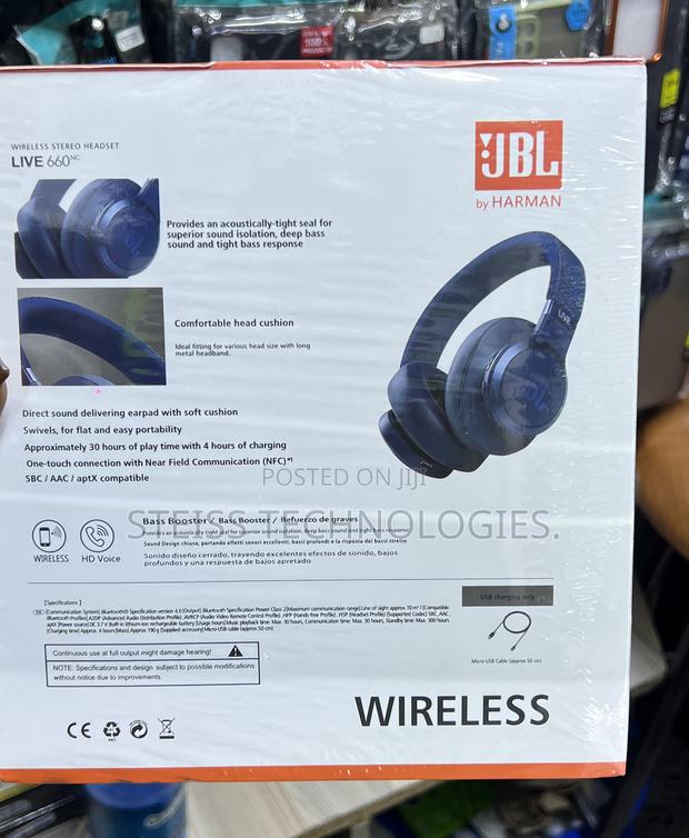 Blue JBL Wireless Headphones - thumbnail 3