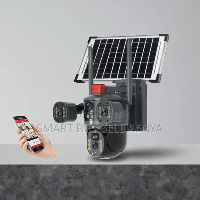 Two-Way Audio Support Multiple Lens 4g PTZ Outdoor Solar Camera
