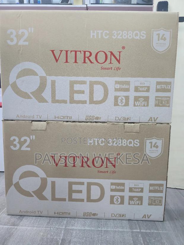 Vitron 32 Inch Qled Smart Android Tv Htc3288qs With Bluetooth - main view