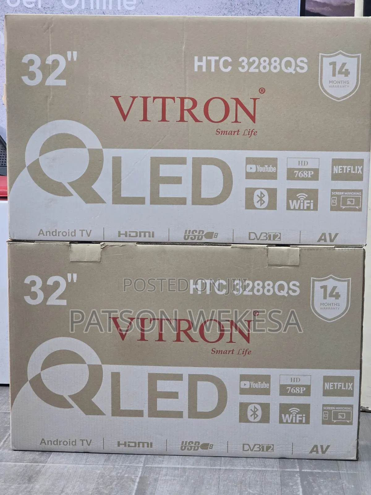 Vitron 32 Inch Qled Smart Android Tv Htc3288qs With Bluetooth