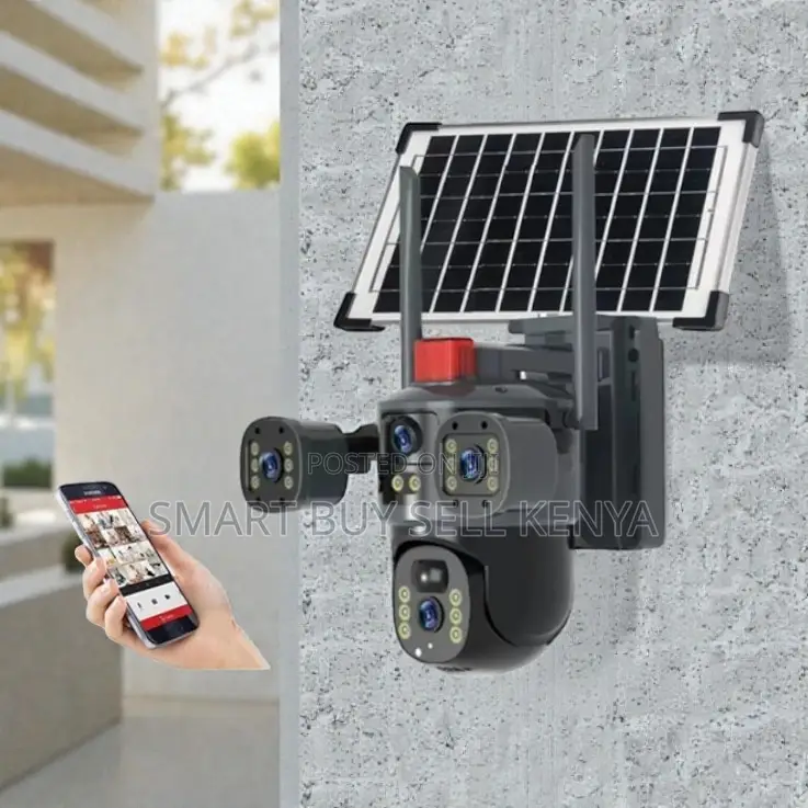 Live View Streaming Multiple Lens 4g PTZ Outdoor Solar Camera