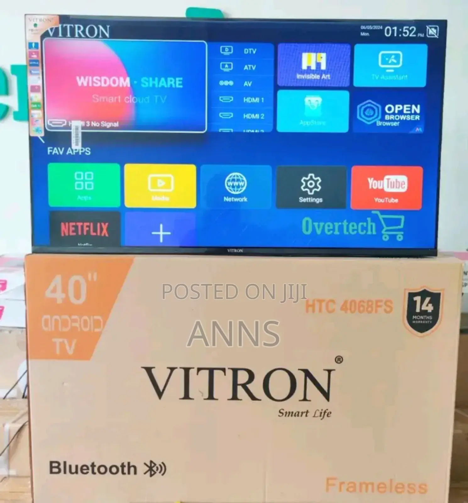 14 Months Warranty Vitron 40 Inch Android Tv