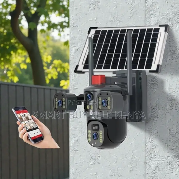 Dust-Proof Housing Multiple Lens 4g PTZ Rotating Outdoor Solar Cam