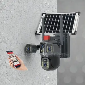 Standalone Multiple Lens 4g PTZ Rotating Outdoor Solar Camera