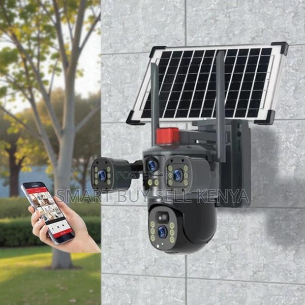 Human Movement Detection Multiple Lens 4g PTZ Solar Security Camera - main view