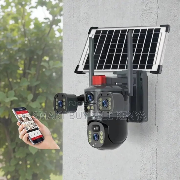 Ip66 Rated Water Proof Multiple Lens 4g PTZ Solar Security Camera