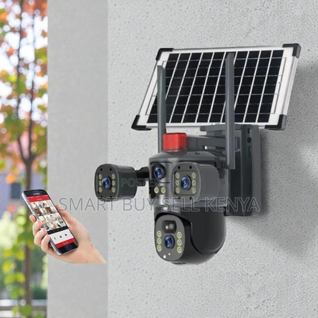 Remote Control and Monitoring Multiple Lens 4g PTZ Solar Camera