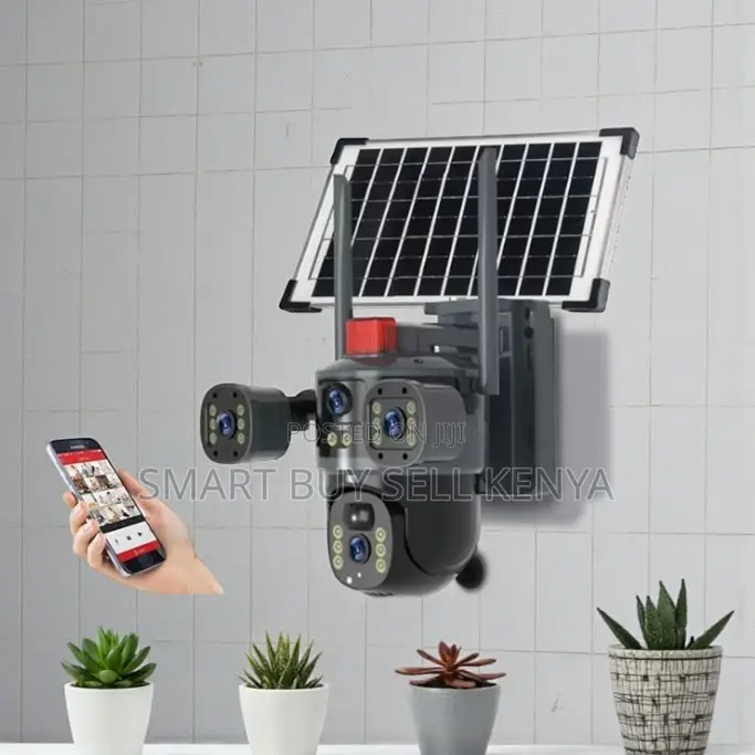 Automatic Spotlight Activation Multiple Lens 4g PTZ Solar Camera