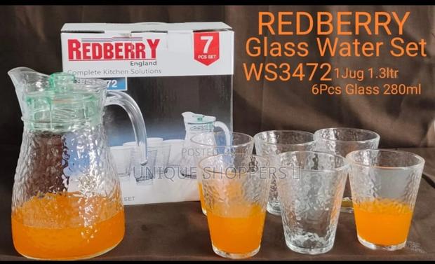 Ws3472 Redberry 7pcs Glass Water Set