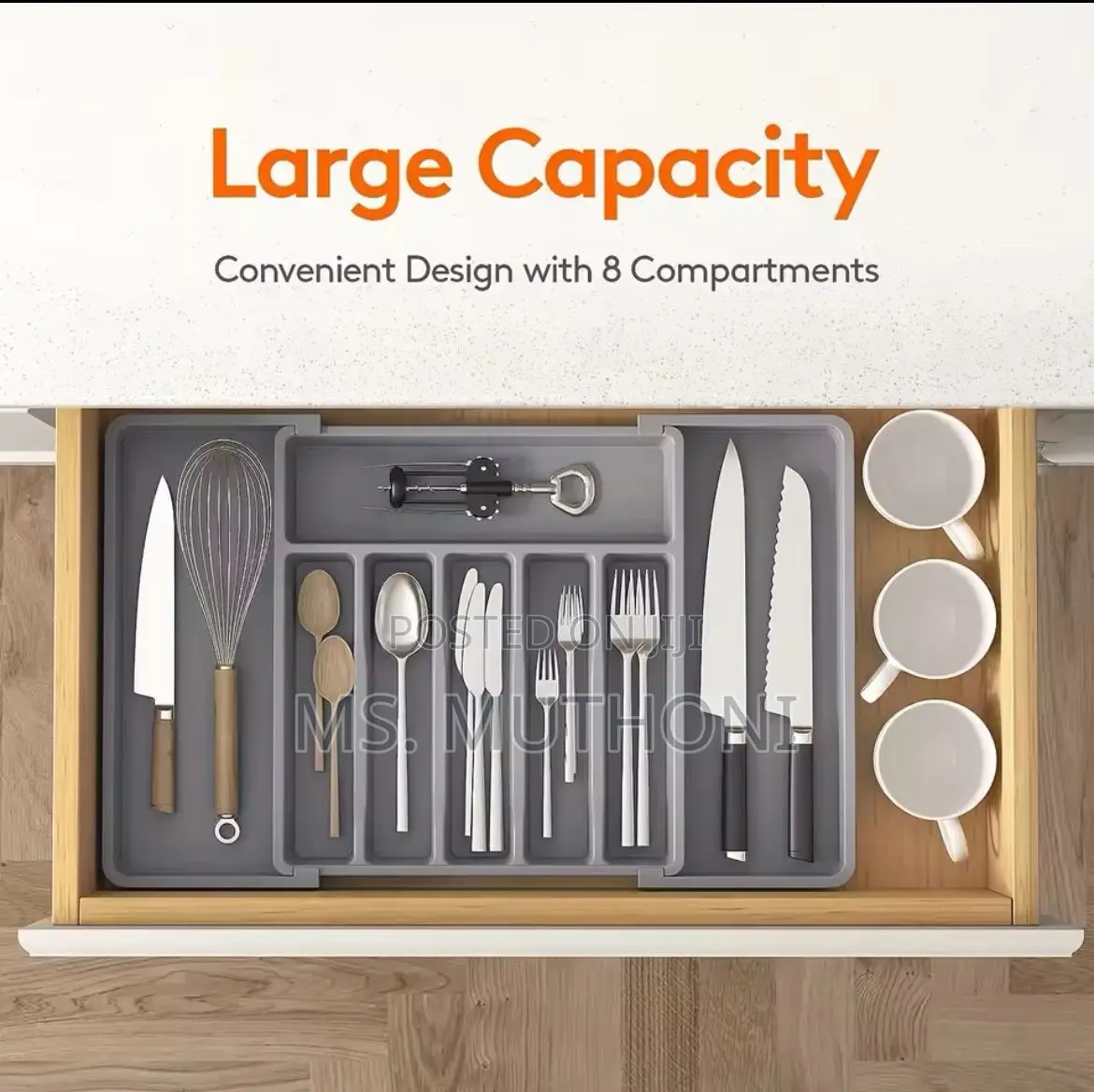 Food Grade Bpa Free Expandable Cutlery Drawer Organizer