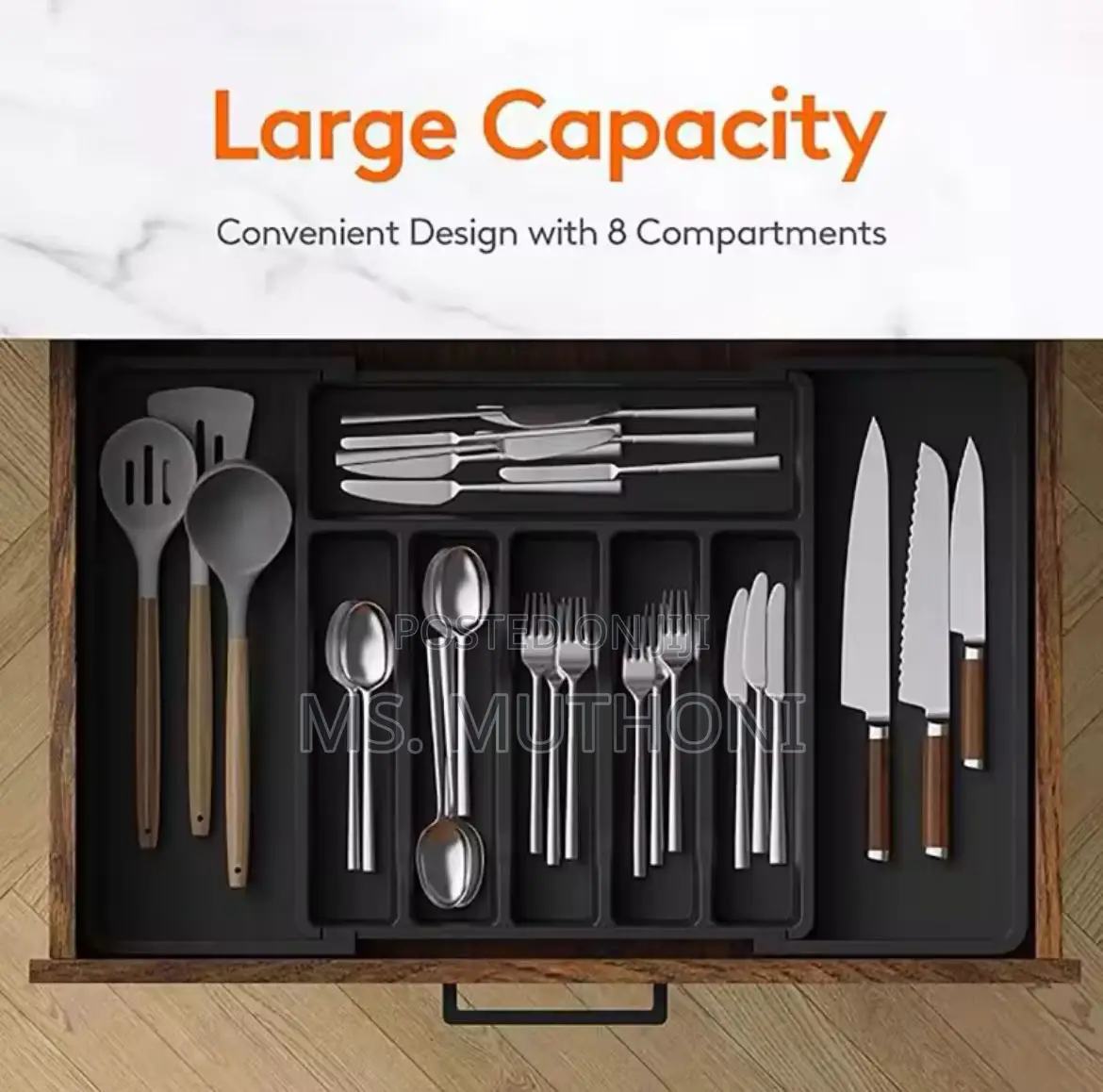 Food Grade Bpa Free Expandable Cutlery Drawer Organizer