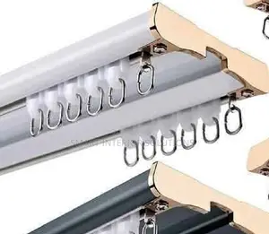 Double Curtain Rail With Sheer