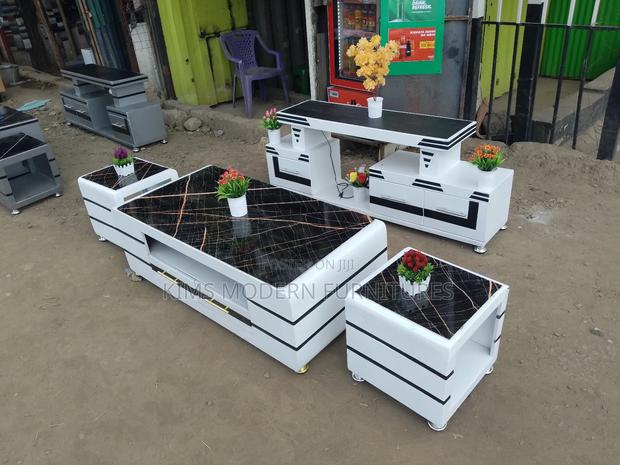 Table + 2stools & Tv Stand With Led Lights - main view
