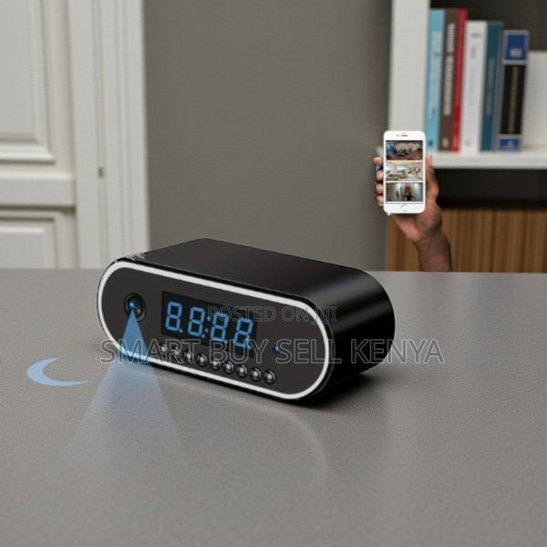 Wifi Table Clock Hidden Spy Camera With Clear Night Vision