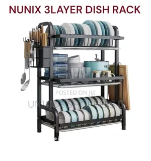 Code:Dr503nunix Steel Dish Rack 3layer