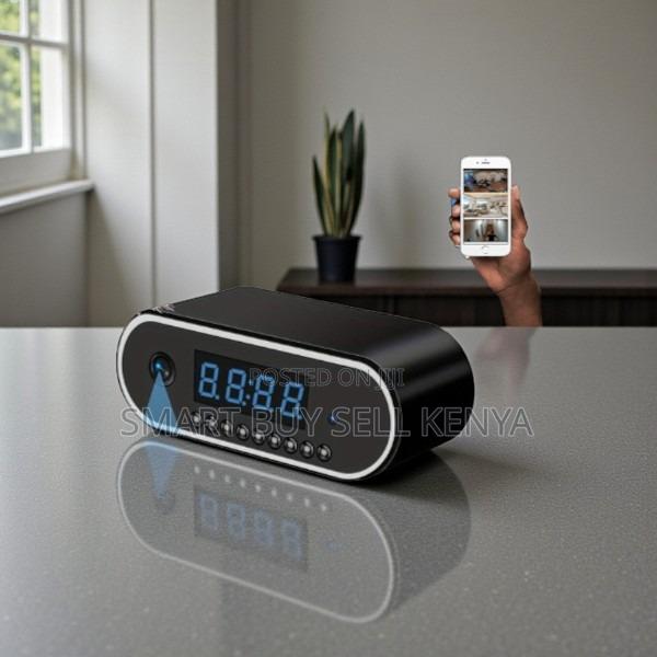 Clear Night Vision High Durability Wifi Table Clock Hidden Spy Camera