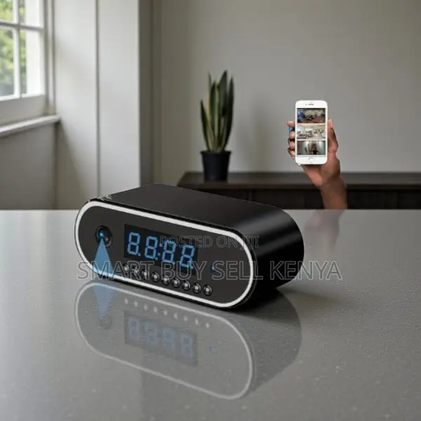 Clear Night Vision High Durability Wifi Table Clock Hidden Spy Camera