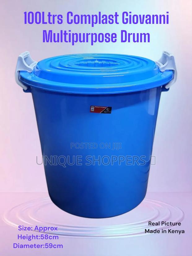 *Blue Colour* Complast Giovanni Multipurpose Drum 100ltrs. - main view