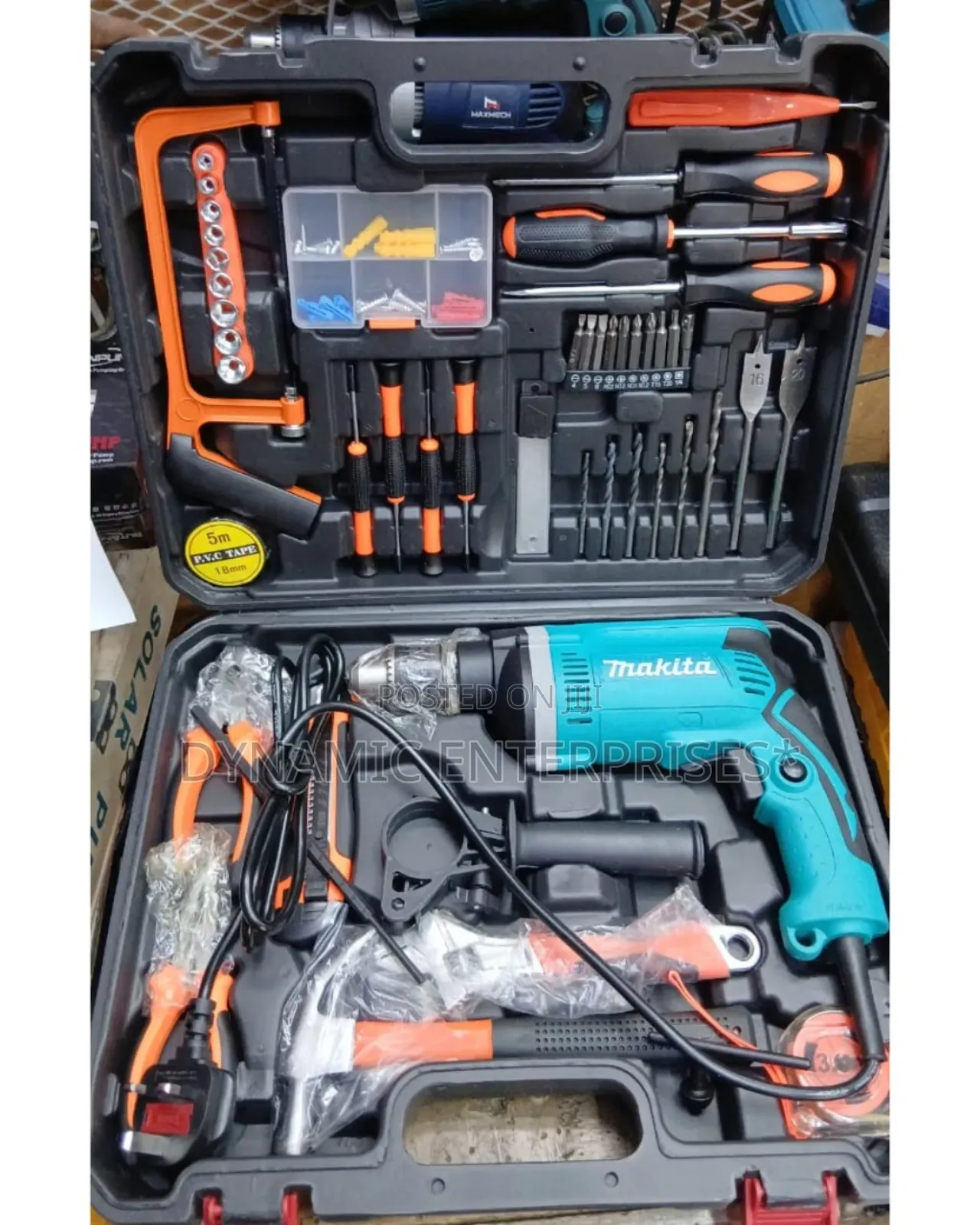 Makita Hp1630 710 Watts Impact Drill Tool Set.