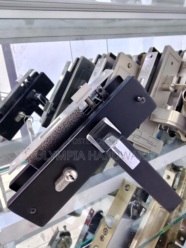 G.J.S Square Door Lock (Black) - main view