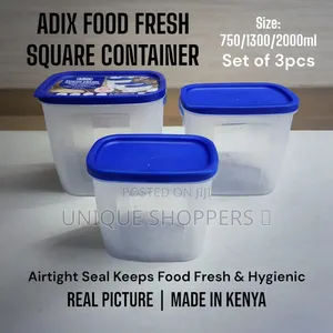 337170 Adix Food Fresh Square Container 3pcs. Set