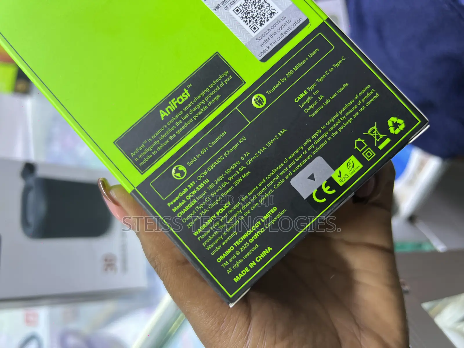 35w Oraimo C to C Charger.