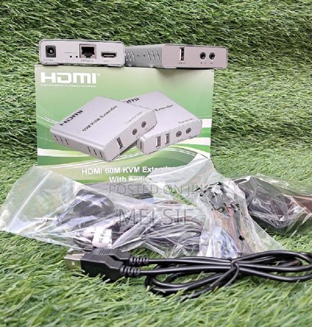 1080p R/L Audio by Cat5e Cat6 Rj45 60m Usb KVM Hdmi Extender