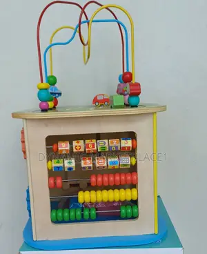 5-in-1 Wooden Activity Cube / Multi-Function Treasure Box