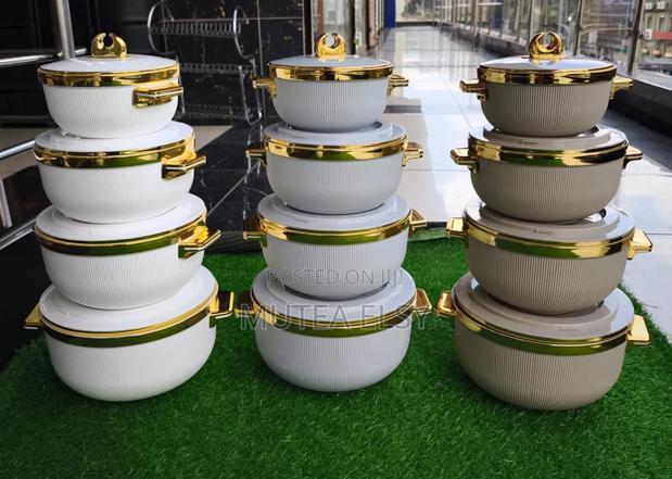 Beige,Grey White Set of 4 Linex Hotpot