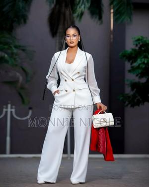 Classic White Ladies Casual Suit - thumbnail 2
