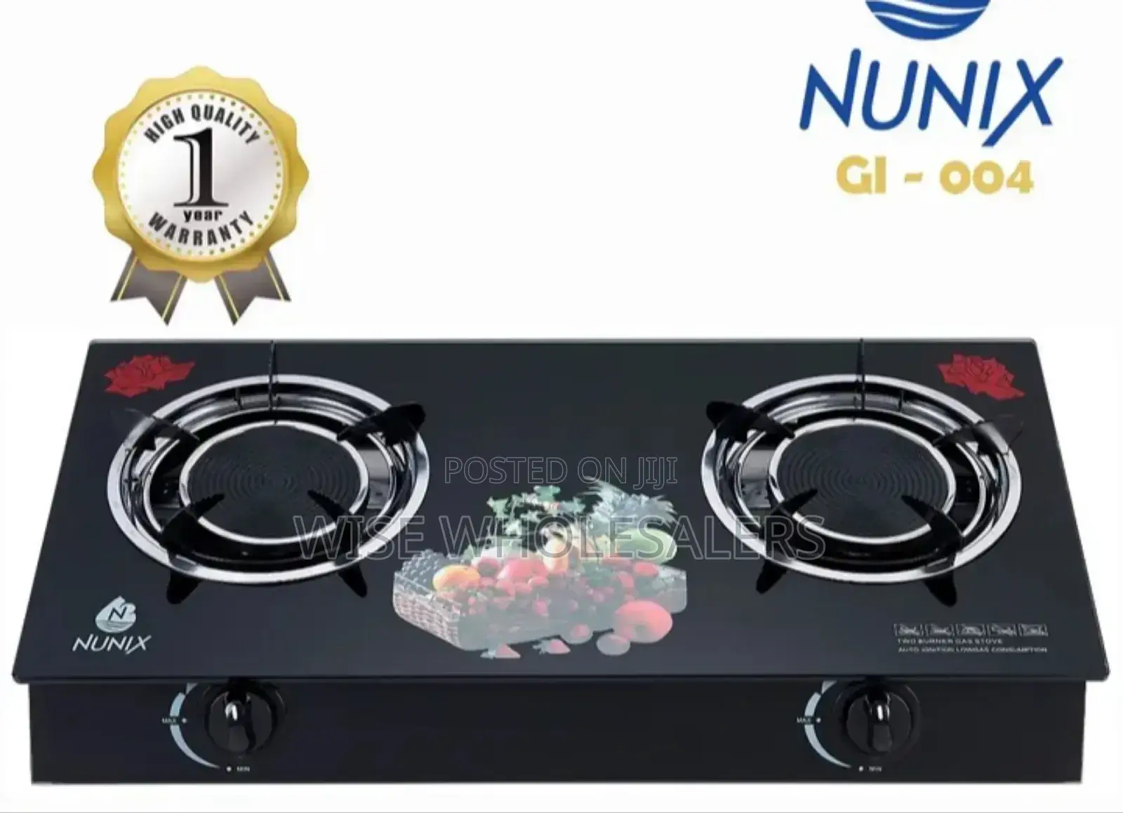 Nunix Infrared Energy Gas Saving Burner With Tampered Glass Top