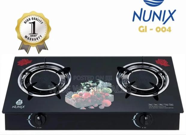 Nunix Infrared Energy Gas Saving Burner With Tampered Glass Top